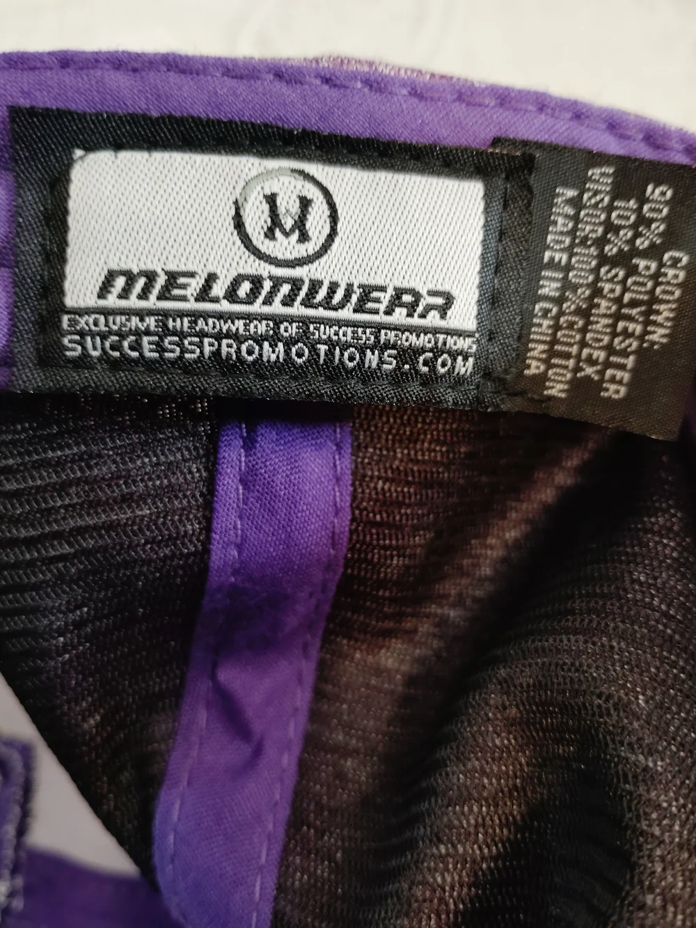 Purple and Yellow Baseball Cap with Raised Logo